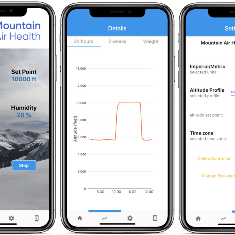 altitude simulation app for altitude tent